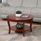 Wholesale Interior American Heritage Round Coffee Table with Shelf, Brown